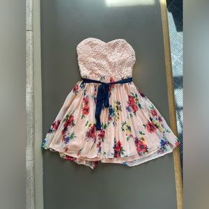 Papaya Strapless Floral Dress